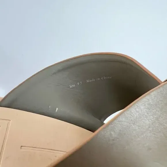 Dolce Vita Olive Green Criss Cross Cork Wedge Platform Sandal Slides Women's 9.5 - Picture 8 of 11